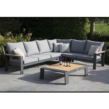 Preview: EXOTAN® Gartenlounge-Set Valerie Rechts Anthrazit / Nanotex